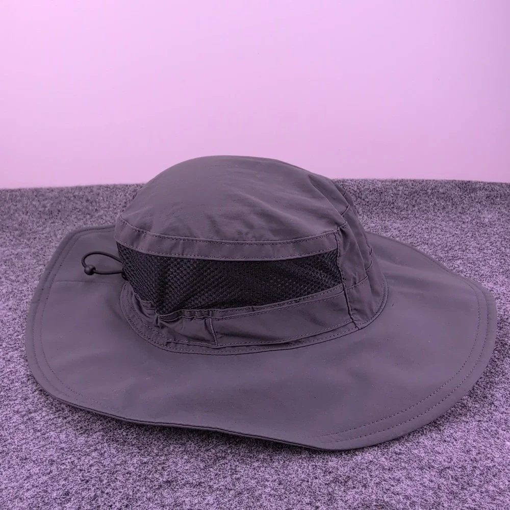 Columbia Bora Bora Booney Sun Hat Unisex O/S Grey Hiking Fishing Wide Brim Mesh